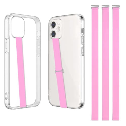 TEAMOLA Silicone Phone Grip Strap, Anti-Slip Phone Hand Holder Pink 230 - color: 230，3 Pink