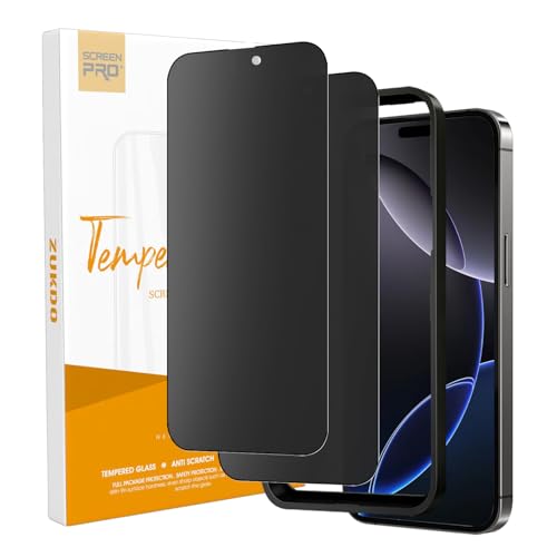 2 Pack for iPhone 16 Pro Max 6.9" Matte Privacy Screen Protector Anti-glare Anti-spy Tempered Glass Film Anti-fingerprint Easy Installation - size: iPhone 16 Pro Max