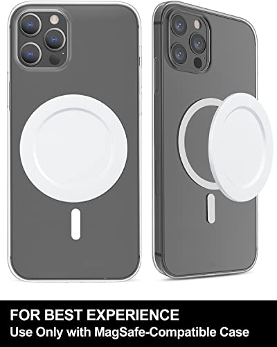 metisinno Magnetic Base Compatible with PopSocket Phone Grips and iPhone MagSafe Cases, White - color: White, style: Base