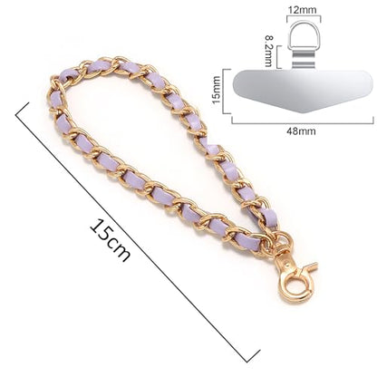TENOC Universal Metal Phone Wrist Strap/Crossbody Chain - color: W-purple