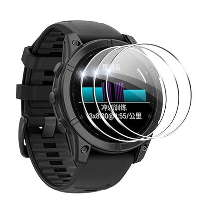 Compatible for Garmin Fenix E 47mm screen protector, Anti-Scratch Tempered Glass flim, Case Friendly, HD Ultra, 3 PACK - size: Garmin Fenix E 47