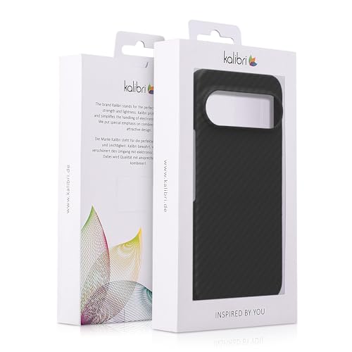 kalibri Aramid Fiber Case Compatible with Google Pixel 10 / Pixel 10 Pro - Case Super Slim Strong Protective Phone Cover - Black Matte - size: Pixel 10 / Pixel 10 Pro