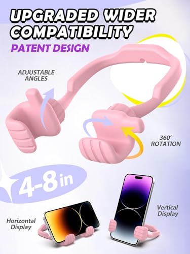 Stocking Stuffers for Teen Girl Wife Women Adult Thumbs Up Cell Phone Stand - color: Black & Pink