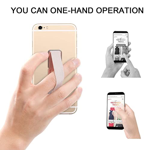 Phone Strap, CISID 4 Pcs Phone Finger Holder Back of Phone Grip with Stand Suitable for iPhone Samsung and Most Smartphones(Black Black Silver Rose Gold 4PCS) - color: Black,Black,Silver,Rose Gold
