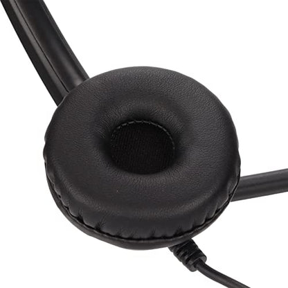 RJ9 Single Ear Headset with Noise Canceling Mic, Mute and Volume Control