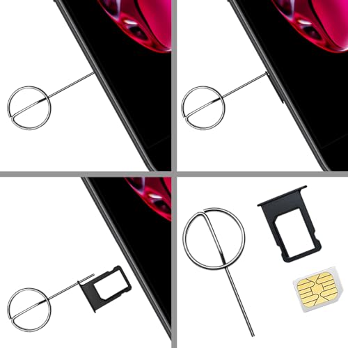 Granvela SIM Card Ejector Pin, Stainless Steel Removal Tool -10 Pack - size: 10pcs