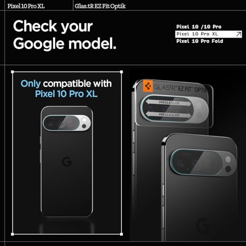 Spigen Glas.tR EZ FIT Optik Camera Lens Protector for Pixel 10 Pro XL - size: Pixel 10 Pro XL