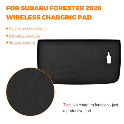 Wireless Charging Mat for 2026 Subaru Forester Base/Premium/Sport/Touring - size: for 2026 Subaru Forester