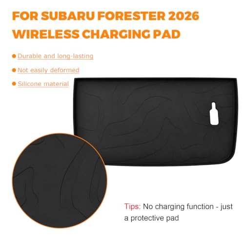 Wireless Charging Mat for 2026 Subaru Forester Base/Premium/Sport/Touring - size: for 2026 Subaru Forester