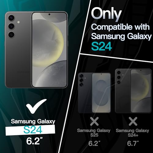 JETech Slim Case for Samsung Galaxy S24, Black | Camera Lens Protection, Soft TPU Design, Matte Finish, Shockproof Protection - color: Black, size: S24