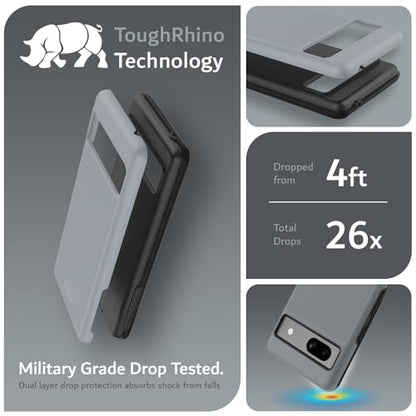 TUDIA MergeGrip [Dual Layer] Google Pixel 7a Case (2023), [Military Grade Drop Tested] Raised Edge for Screen&Camera Protection Slim Tough Heavy Duty 7A Phone Cases Cover - Gray - color: Gray, size: Standard Pixel 7a