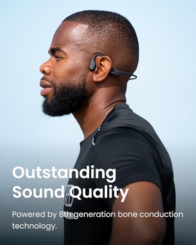 SHOKZ OpenRun Bone Conduction Open-Ear Bluetooth Sport Headphones, Black - color: Black, size: Standard Size+Magnetic Charging