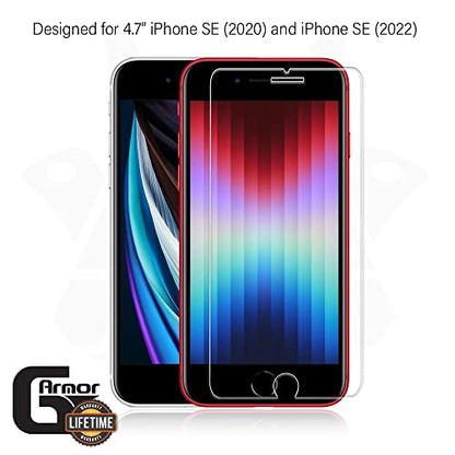 2 Pack Glass Screen Protector for iPhone SE 2nd & 3rd Generation | 9H Premium Tempered Glass, Lifetime Replacement, Ultra Clear, Scratch Resistant, Phone Case Compatible, Screen Saver - size: iPhone SE 2, SE 3
