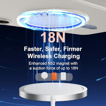 for Galaxy A16 5G Case,Magnetic,Wireless Charging,Slim White - color: White