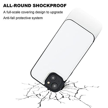 ONETOP for iPhone 14 Wallet Case with Credit Card Holder,White - color: White