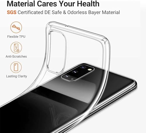 Case for TCL 50 LE Phone Case TPU Soft Silicone Cover, Shockproof Silicone Phone Case with Microfiber Lining（Clear）
