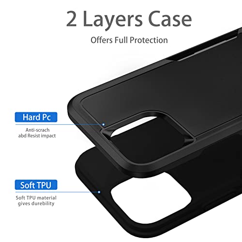 Compatible with iPhone 14 Plus Case, Heavy Duty Protection Shockproof Dropproof Dustproof Anti-Scratch Cover Protective Phone Case for 14 Plus-Black - size: for iPhone 14 Plus