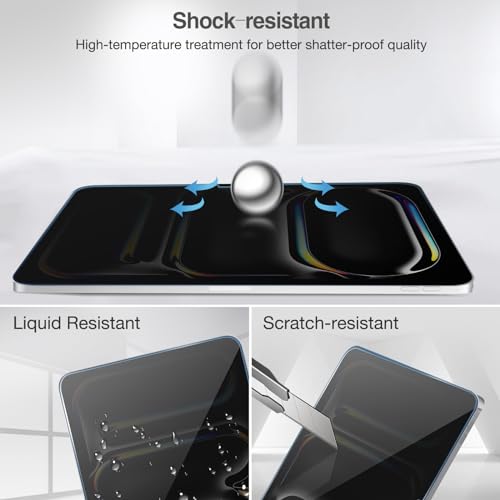 ProCase 1 Pack Privacy Screen Protector for iPad Pro 11” 2025 M5 / 2024 M4 - size: iPad Pro 11" (M5) 2025 / (M4) 2024