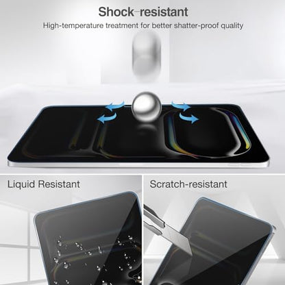 ProCase 1 Pack Privacy Screen Protector for iPad Pro 11” 2025 M5 / 2024 M4 - size: iPad Pro 11" (M5) 2025 / (M4) 2024