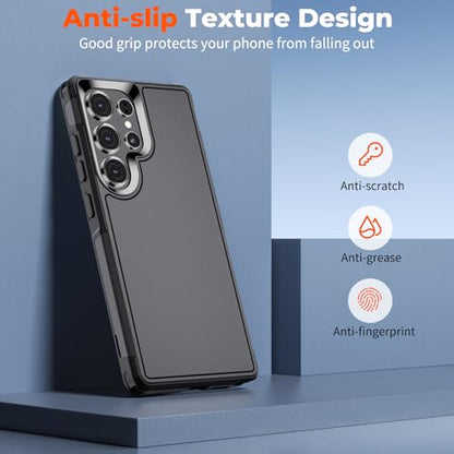 zapica Designed for Samsung Galaxy S25 Ultra Case, Black | Military Grade Drop Protection, Dual Layer Structure Design, Heavy Duty Shockproof Non-Slip Phone Cover - color: Black, size: Samsung Galaxy S25 Ultra 6.9''