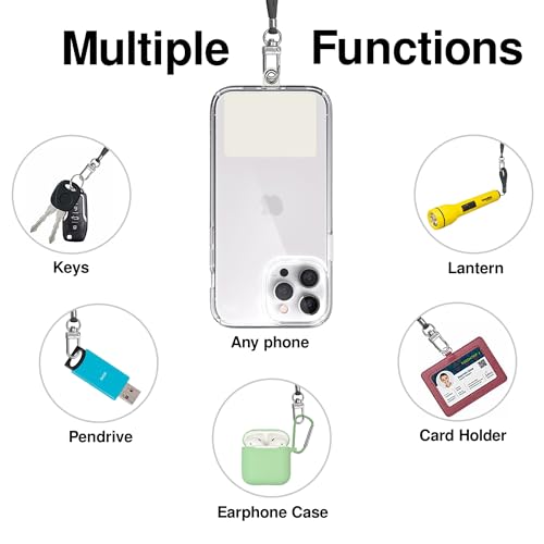 TBOC 2X Cell Phone Lanyard [Dark Blue] - Comfortable Universal Smartphone Lanyard - Easy to Use Neck Phone Holder [White Ice Patch] - Adjustable Length Phone Strap Crossbody - Fits All Mobile Phones - color: Dark Blue