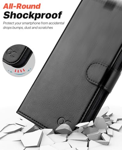 OCASE for iPhone 17 Detachable Wallet Case with Card Holder, 2 in 1 PU Leather Flip Folio with RFID Blocking Stand Wrist Strap Shockproof Phone Cover 6.3 Inch 2025, Black - color: Black, size: iPhone 17