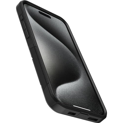 OtterBox iPhone 15 Pro MAX (Only) Commuter Series Case - Black, Slim & Tough, Pocket-Friendly, with Port Protection - color: Black