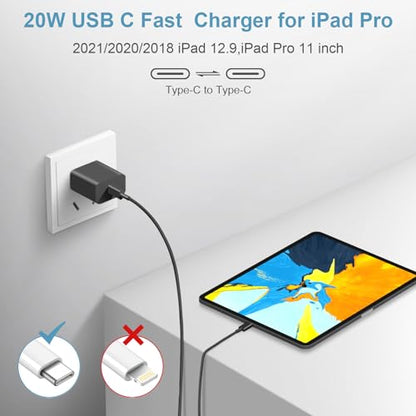 iPhone 18 17 16 15 Charger Fast Charging USB C Charger Block - color: Black, size: 10FT