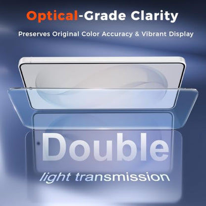 Fotbor [3+3 Pack Anti Blue Light Screen Protector for Samsung Galaxy S26 Plus/S26+ with 3 Pack Camera Lens Protector, [Alignment Frame] 9H Hardness, Easy Install, Ultrasonic Fingerprint Compatible - size: Samsung Galaxy S26 Plus - 6.7 inch