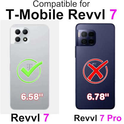 for T-Mobile Revvl 7 5G Wallet case, Rose Gold | 3 Card Holders, Kickstand, Shockproof TPU Shell, PU Leather, Magnetic Closure, Protective Flip Folio Cover, Women - color: 5