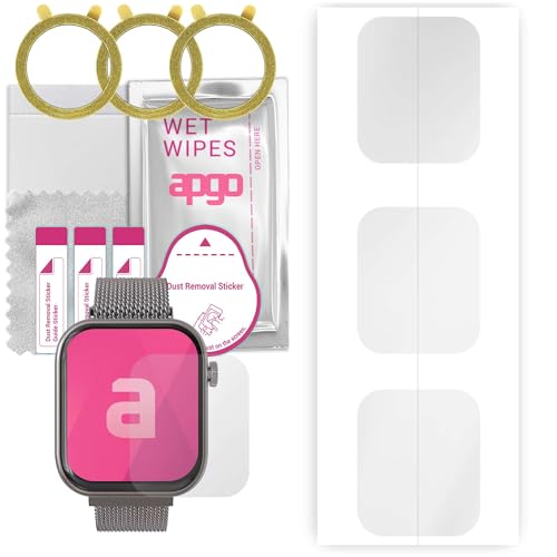apgo 3x Hydrogel Ultra-Clear Screen Protector for Techmade Glam, Hydrogel Film, Flexible, Soft TPU with positioning layer easy installation