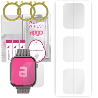 apgo 3x Hydrogel Ultra-Clear Screen Protector for Techmade Glam, Hydrogel Film, Flexible, Soft TPU with positioning layer easy installation