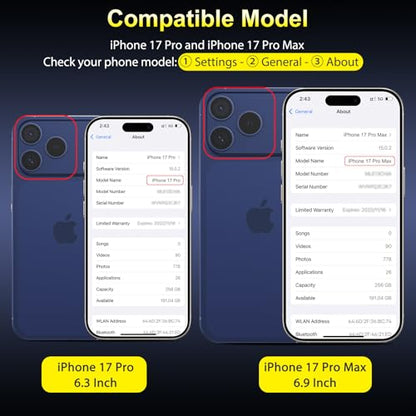 SPARIN Camera Lens Protector for iPhone 17 Pro Max/iPhone 17 Pro