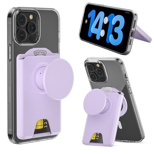 Grippopso for MagSafe Wallet Stand, Magnetic Wallet Stand Adjustable,Purple - color: Purple