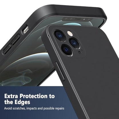 FanTEK Phone Case Compatible with iPhone 12 Pro Case, Anti-Scratch & Fingerprint Phone Case Protective Cover, Matte Black - size: iPhone 12 Pro