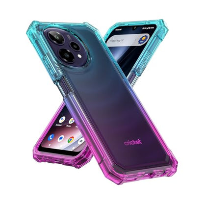 DpS for Cricket Icon Plus 2026/AT&T Verge 2 Case 3-in-1, Icon Plus 2026/Verge 2 with Screen Protector, Dual-Layer Full Body Protection,Hard PC Bumper&Silicone Back Military Grade Cover. (Rainbow) - color: A_Rainbow