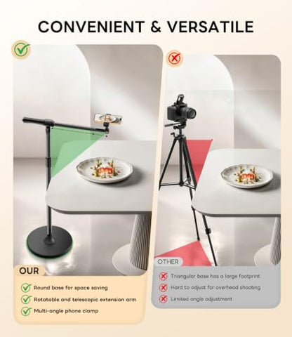 360° Rotatable Extension Arm, Adjustable Tripod Stand for iPhone17, Video Recording, Photography, Live Streaming