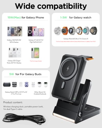 Magnetic Wireless Charging Station for Galaxy Not for Watch 9/Ultra 2