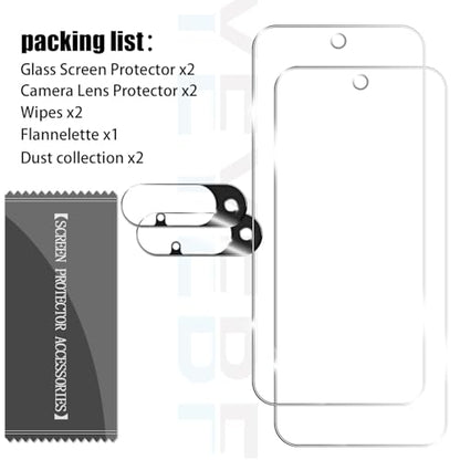 Screen Protector for Google Pixel 10, [2+2 Pack] Tempered Glass & Camera Lens Protectors[Ultrasonic Fingerprint Unlock] [Case Friendly] [Bubble-Free] Screen Protector Glass For Pixel 10 - size: Google Pixel 10