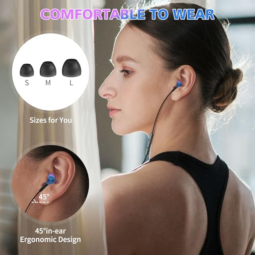 USB C Headphones Wired for iPhone 18 Pro Max Duo 17 Air 16 15 Plus/iPad - color: GradPurple