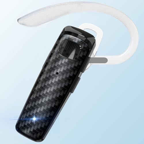Bluetooth Headset, CVC8.0 Handsfree Bluetooth Earpiece, 16 Hrs Talk Time Noise Cancelling Single Ear Wireless Headset for Office Driving, Compatible with iPhone ＆ Android Samsung Cellphone