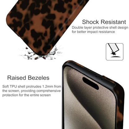 for iPhone 15 Pro Max Case Tortoise Shell Cute Design | [Military Grade Protection], 8FT Drop Resistant Shockproof Heavy Duty Phone Case Cover Women Men for iPhone 15 Pro Max 6.7” - size: iPhone 15 Pro Max