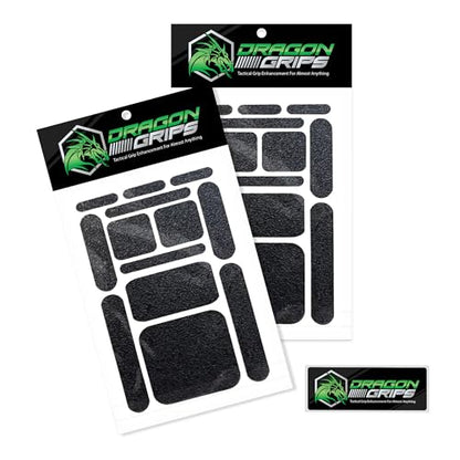 Dragon Grips 13pc Rubber Grip Tape, Non-Slip Adhesive Phone Grip Stickers - color: Black, size: 2 pack