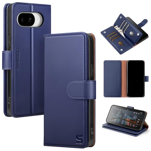 Shieldtop Compatible with Google Pixel 10a Wallet Case with Card Holder,Women Men RFID Blocking PU Leather Phone Case Flip Shockproof TPU Protective Cover Kickstand Credit Card Slots,Dark Blue - color: Dark Blue, size: Pixel 10a - 6.3"