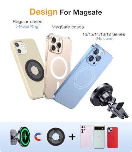 for MagSafe Car Mount Charger【20* N55 Magnet】 carmount 2.0 Magnietic Phone Holders for Your Car Air Vent Phone Mount for Car Vent Dashboard Wireless Car Charger for iPhone 17-12 Pro Max Magsafe Case