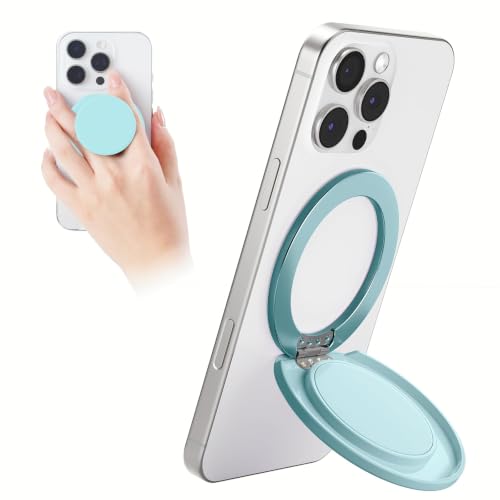Grippopso for MagSafe Phone Grip, Magnetic Phone Grip Holder Phone Stand - color: Blue