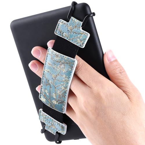 Secure Hand Strap for Kindle and Tablet - High Elasticity Finger Grip Holder Accessories for 6-8 Inches E-Book Tablet. - color: Green Tree
