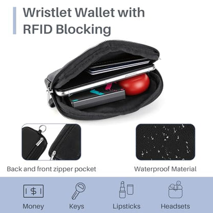 Clip and Go Strap for Phone with Wallet Crossbody - color: Black, size: Large