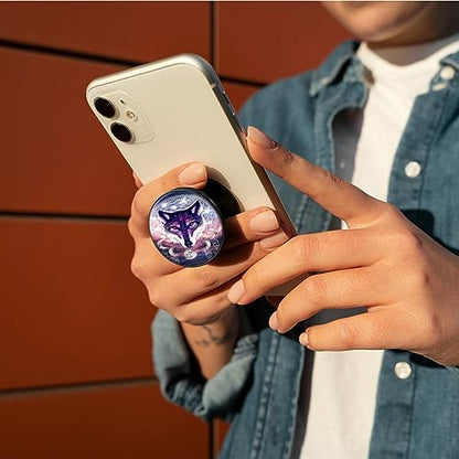 2 Pack Cell Phone Grip with Expanding Kickstand, Dream Catcher Wolf - color: Dream Catcher Wolf