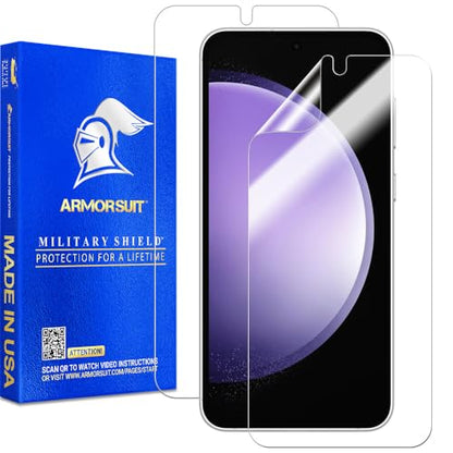 ArmorSuit 2 Pack Screen Protector for Samsung Galaxy S23 FE (6.4") Case Friendly MilitaryShield HD Clear Film - Made in USA - size: S23 FE